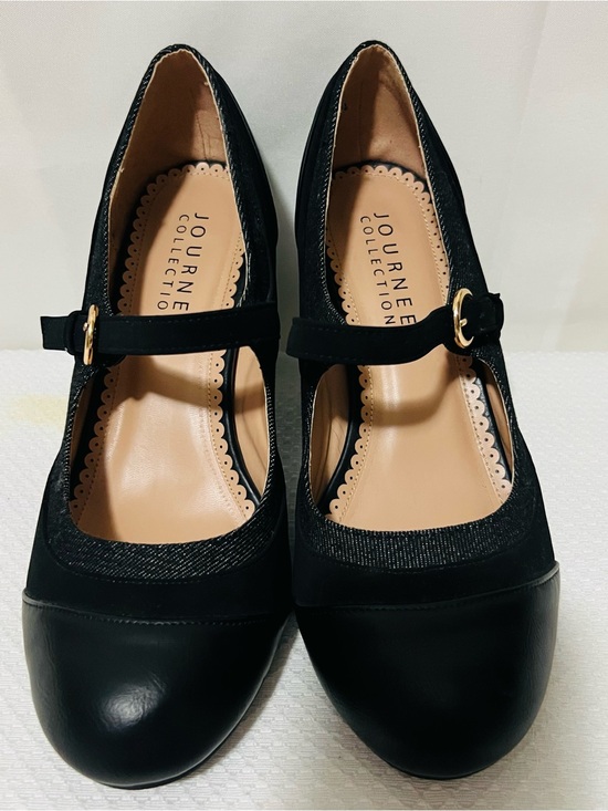 Journee Collection Shoes - Women’s Journee Collection Black Mary Jane Block Heels Size 9 1/2